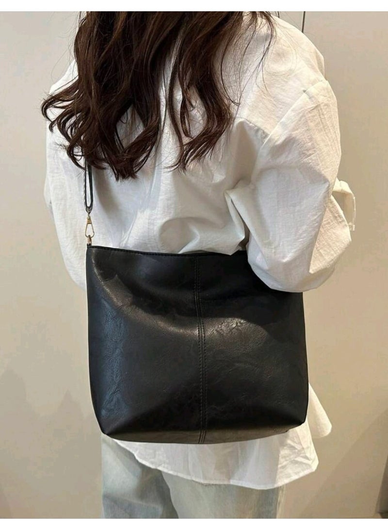 شي إن حقيبة كتف بحزام كتف بنمط هندسي، حقيبة مراسلة كبيرة السعة، حقيبة كتف بتصميم كلاسيكي - Image 3